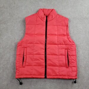 Vintage Gap Vest Men Small Red Quilted Puffer Full Zip Insulated Water Resistant